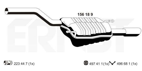 Ernst 156189 End Silencer 156189