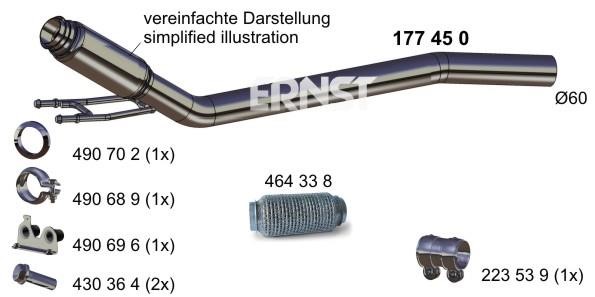Ernst 177450 Exhaust pipe 177450