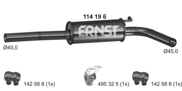 Ernst 114196 Central silencer 114196