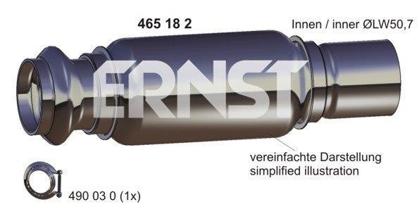 Ernst 465182 Flex Hose, exhaust system 465182