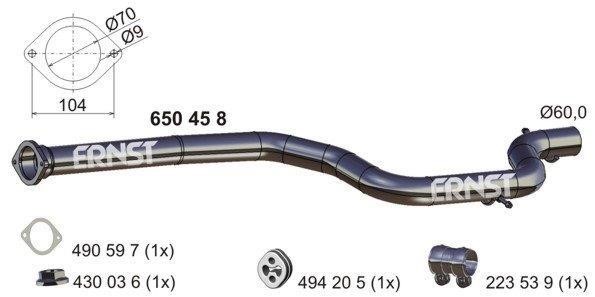 Ernst 650458 Exhaust pipe 650458