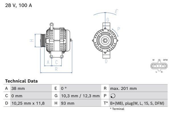 Bosch 0 986 084 520 Alternator 0986084520 0986084520 Bosch Alternator