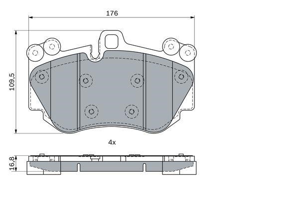 Brake Pad Set, disc brake Bosch 0 986 424 073