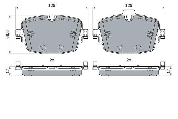 Brake pad set Bosch 0 986 424 389