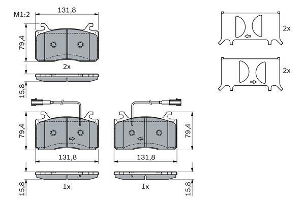 Brake pad set Bosch 0 986 424 390