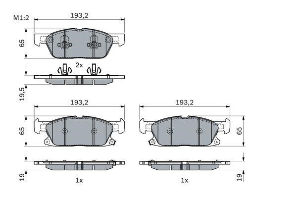 Brake pad set Bosch 0 986 424 326
