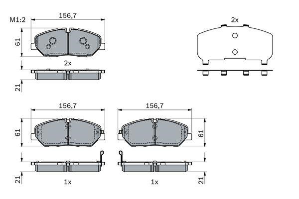 Brake pad set Bosch 0 986 424 395
