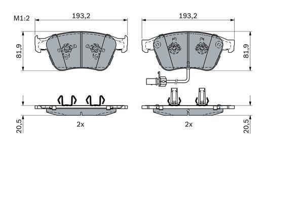 Brake pad set Bosch 0 986 424 397