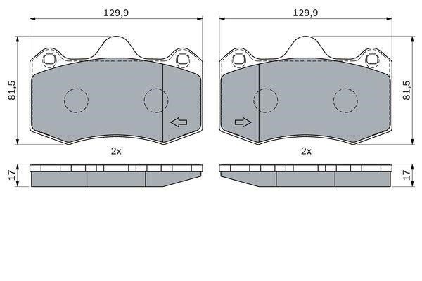 Brake pad set Bosch 0 986 424 399