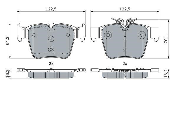 Brake pad set Bosch 0 986 424 334