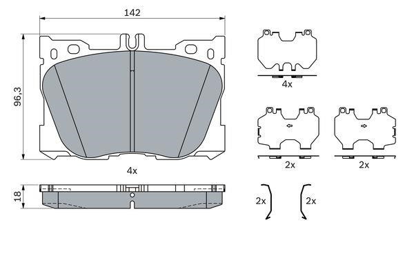 Bosch Brake Pad Set, disc brake – price 232 PLN