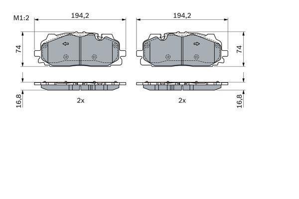 Brake pad set Bosch 0 986 424 429