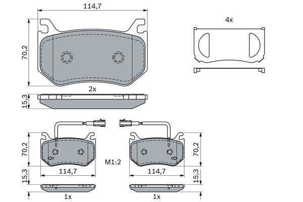 Brake Pad Set, disc brake Bosch 0 986 424 384