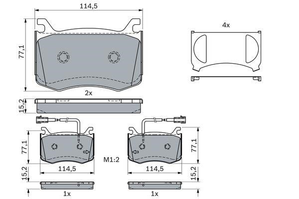 Brake pad set Bosch 0 986 424 385