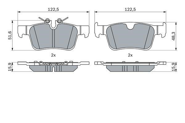 Brake pad set Bosch 0 986 424 802