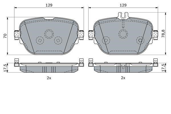 Brake pad set Bosch 0 986 424 439