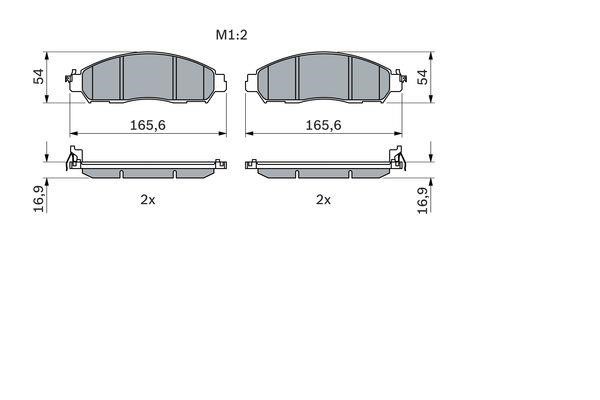 Brake pad set Bosch 0 986 424 837