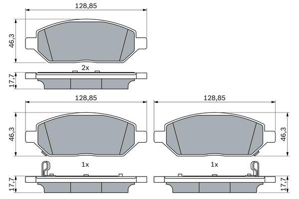 Brake pad set Bosch 0 986 424 842
