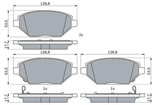 Brake Pad Set, disc brake Bosch 0 986 424 843