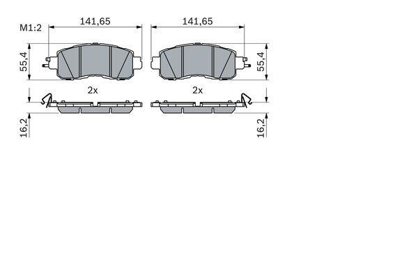 Brake pad set Bosch 0 986 424 638