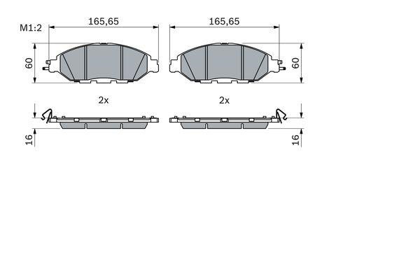 Brake pad set Bosch 0 986 424 682