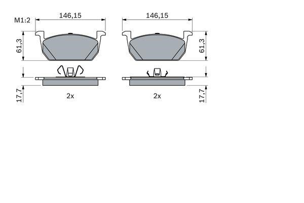 Brake pad set Bosch 0 986 424 846