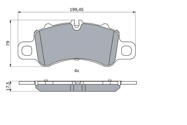 Bosch 0 986 424 847 Brake Pad Set, disc brake 0986424847