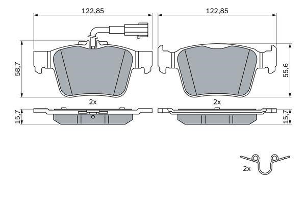 Brake pad set Bosch 0 986 424 848