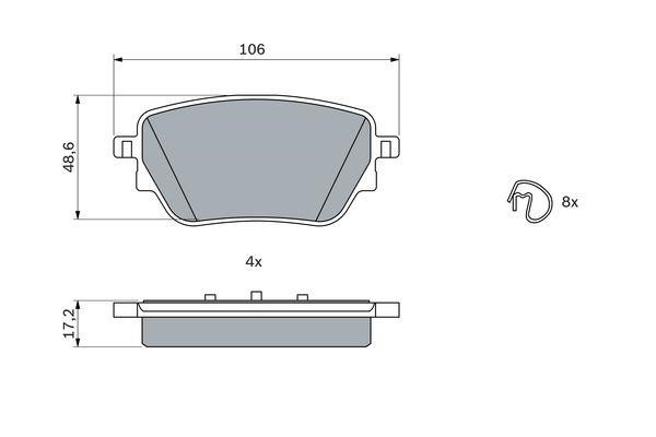 Bosch Brake pad set – price 205 PLN