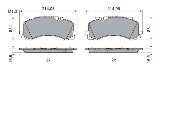 Brake pad set Bosch 0 986 424 850