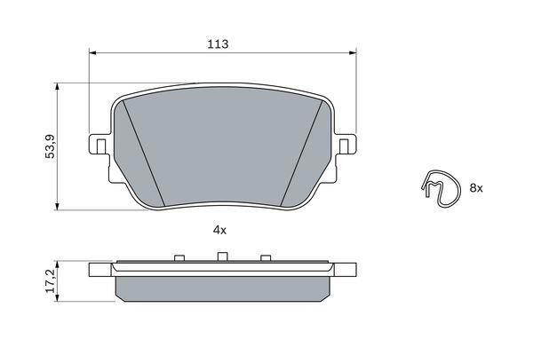 Bosch Brake pad set – price 202 PLN