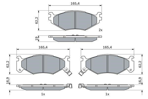 Bosch Brake Pad Set, disc brake – price 163 PLN