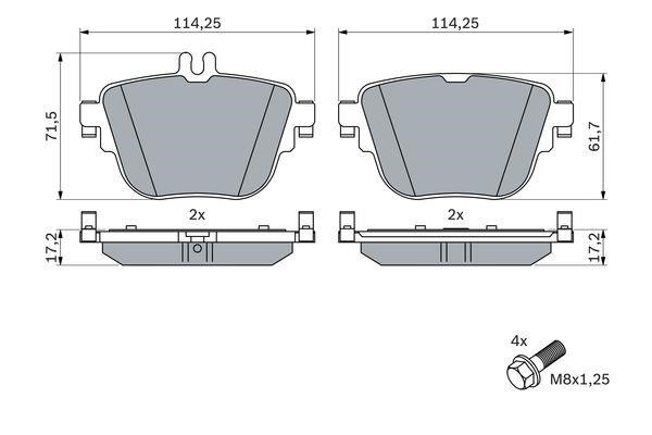 Brake pad set Bosch 0 986 424 859