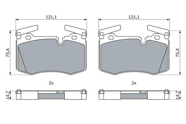Brake pad kit Mini Cooper: 0986424918 Bosch Brake pad set