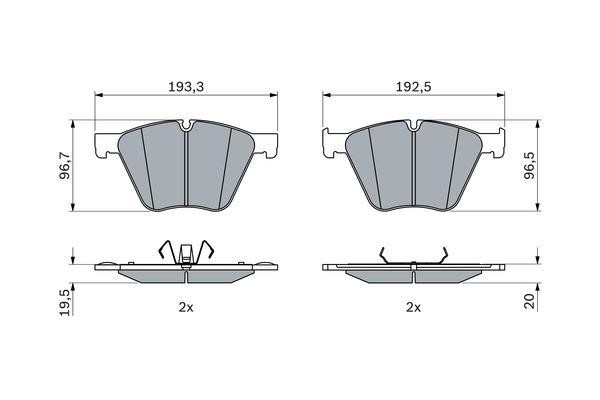Bosch Brake pad set – price 358 PLN