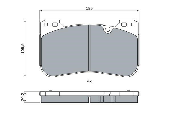 Bosch Brake Pad Set, disc brake – price 559 PLN