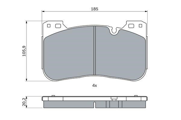 Bosch Brake pad set – price 513 PLN