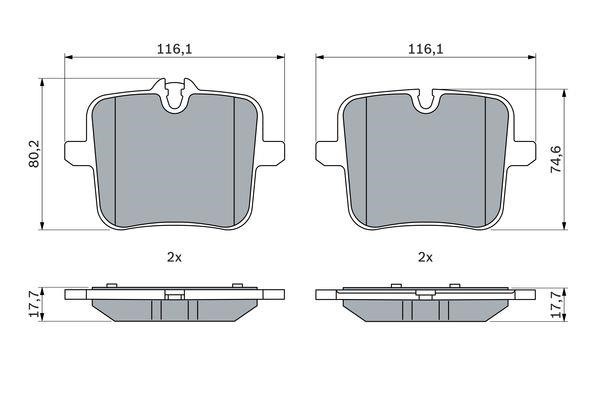 Bosch 0 986 424 923 Brake Pad Set, disc brake 0986424923