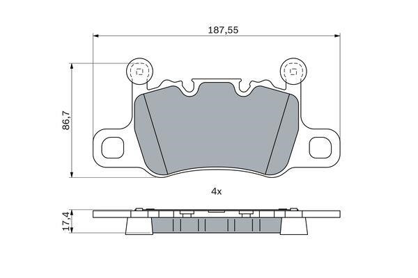 Bosch Brake pad set – price 650 PLN