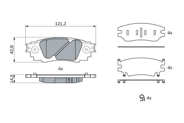 Bosch Brake pad set – price 182 PLN