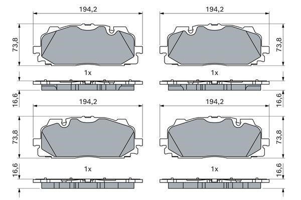 Bosch Brake pad set – price 502 PLN