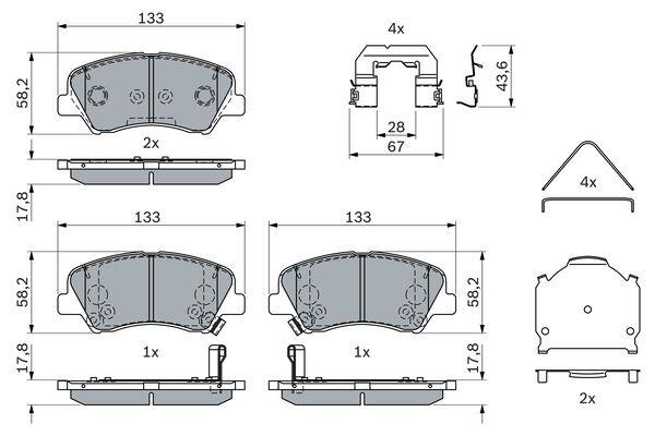 Bosch Brake pad set – price 212 PLN