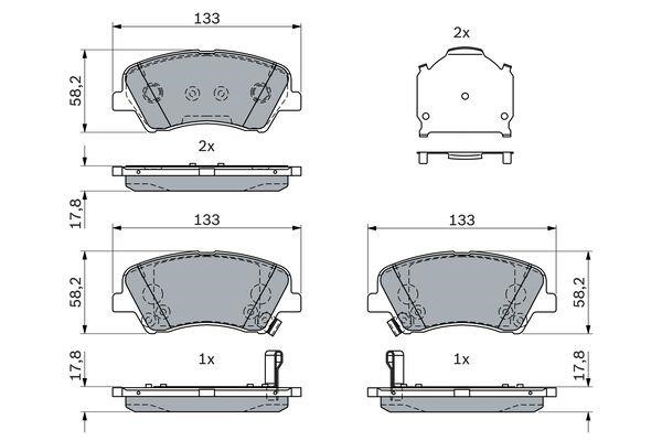 Bosch Brake pad set – price 213 PLN