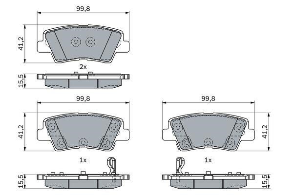 Bosch Brake pad set – price 197 PLN