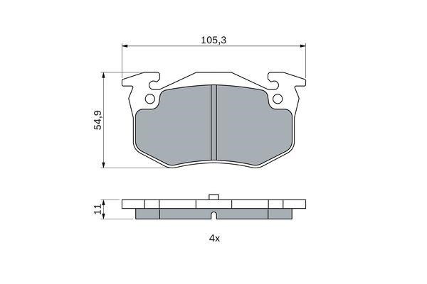 Bosch Brake pad set – price 92 PLN