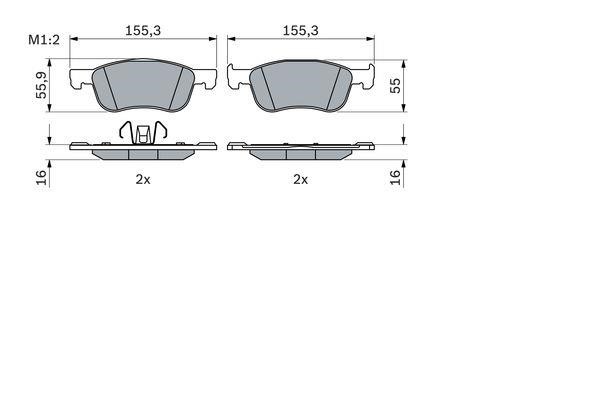 Brake pad set Bosch 0 986 424 867