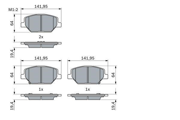 Brake pad set Bosch 0 986 424 869