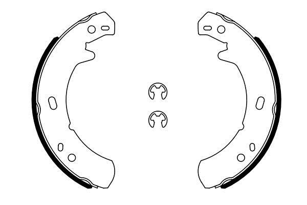 Bosch 0 986 487 914 Parking brake shoes 0986487914