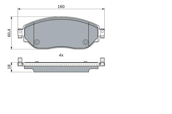 Bosch 0 986 494 741 Front disc brake pads, set 0986494741