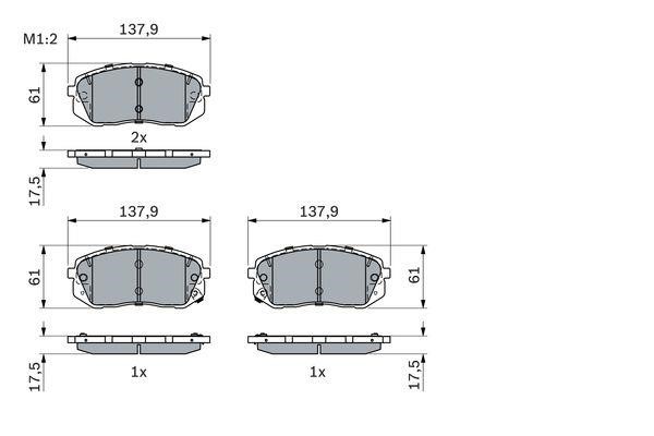 Bosch Brake Pad Set, disc brake – price 184 PLN